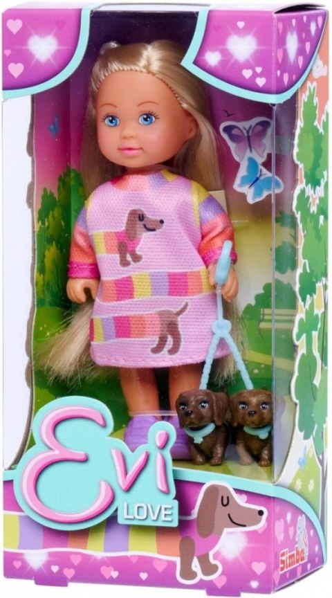 Lalka Evi Love na spacerze z pieskami Simba Lalka Evi Love na spacerze z pieskami Simba