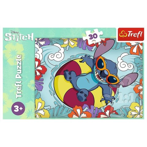 Puzzle 30 elementów Lilo i Stitch na wakacjach Trefl Puzzle 30 elementów Lilo i Stitch na wakacjach Trefl