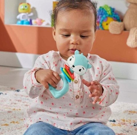 Grzechotka Gryzak Klekoczący Jelonek Fisher Price Grzechotka Gryzak Klekoczący Jelonek Fisher Price
