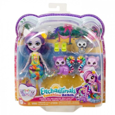 Lalka Enchantimals + figurki zwierzątek Rodzina Lemurów Mattel Lalka Enchantimals + figurki zwierzątek Rodzina Lemurów Mattel