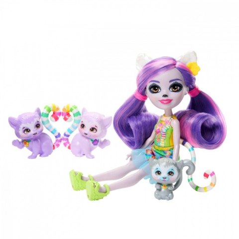 Lalka Enchantimals + figurki zwierzątek Rodzina Lemurów Mattel Lalka Enchantimals + figurki zwierzątek Rodzina Lemurów Mattel