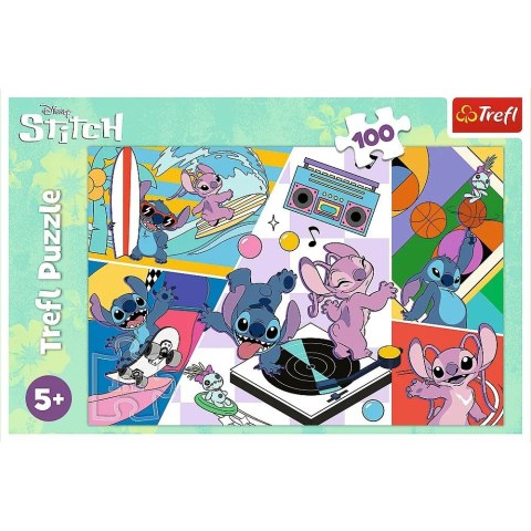 Puzzle 100 elementów Wspomnienia Lilo i Stitch Trefl Puzzle 100 elementów Wspomnienia Lilo i Stitch Trefl
