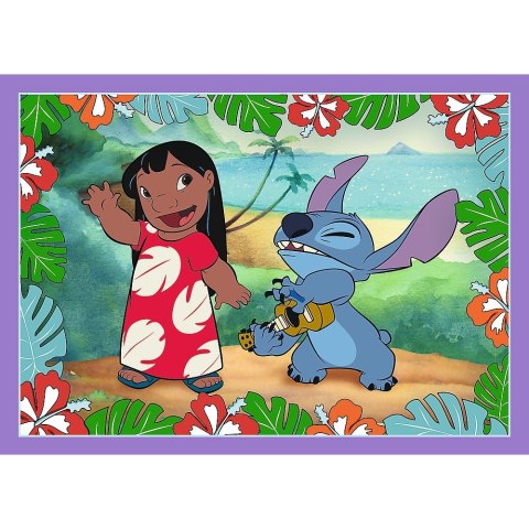 Puzzle 4w1 Szalony dzień Lilo i Stitch Trefl Puzzle 4w1 Szalony dzień Lilo i Stitch Trefl