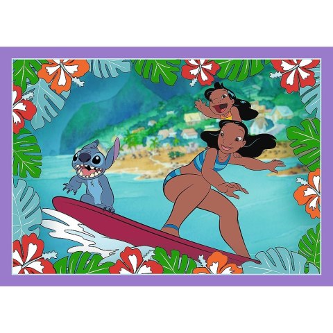 Puzzle 4w1 Szalony dzień Lilo i Stitch Trefl Puzzle 4w1 Szalony dzień Lilo i Stitch Trefl