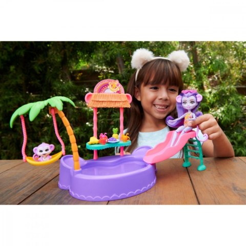 Zestaw Enchantimals Tropikalny basen + lalka Małpka Mattel Zestaw Enchantimals Tropikalny basen + lalka Małpka Mattel