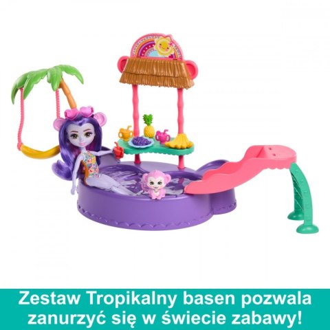 Zestaw Enchantimals Tropikalny basen + lalka Małpka Mattel Zestaw Enchantimals Tropikalny basen + lalka Małpka Mattel