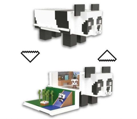 Zestaw figurek Minecraft Domek zabaw pandy + 2 figurki Mattel Zestaw figurek Minecraft Domek zabaw pandy + 2 figurki Mattel