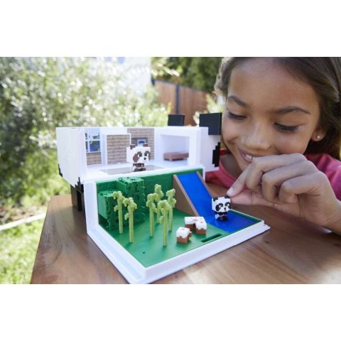 Zestaw figurek Minecraft Domek zabaw pandy + 2 figurki Mattel Zestaw figurek Minecraft Domek zabaw pandy + 2 figurki Mattel