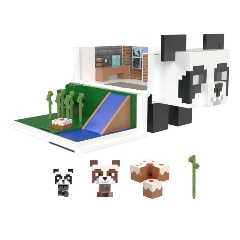 Zestaw figurek Minecraft Domek zabaw pandy + 2 figurki Mattel Zestaw figurek Minecraft Domek zabaw pandy + 2 figurki Mattel