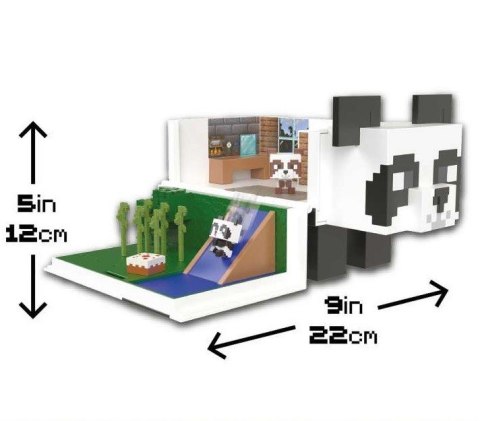 Zestaw figurek Minecraft Domek zabaw pandy + 2 figurki Mattel Zestaw figurek Minecraft Domek zabaw pandy + 2 figurki Mattel