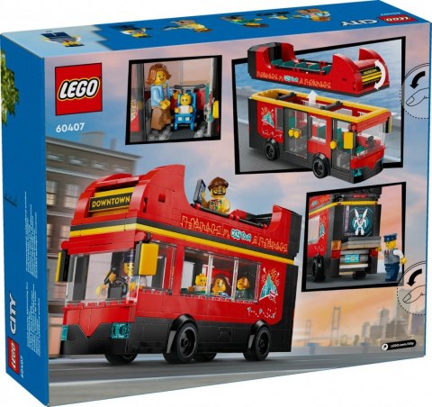 Klocki City 60407 Czerwony, piętrowy autokar LEGO Klocki City 60407 Czerwony, piętrowy autokar LEGO