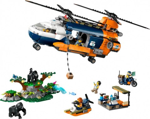 Klocki City 60437 Helikopter badaczy dżungli w bazie LEGO Klocki City 60437 Helikopter badaczy dżungli w bazie LEGO