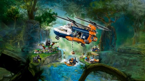 Klocki City 60437 Helikopter badaczy dżungli w bazie LEGO Klocki City 60437 Helikopter badaczy dżungli w bazie LEGO