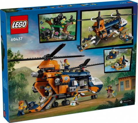 Klocki City 60437 Helikopter badaczy dżungli w bazie LEGO Klocki City 60437 Helikopter badaczy dżungli w bazie LEGO