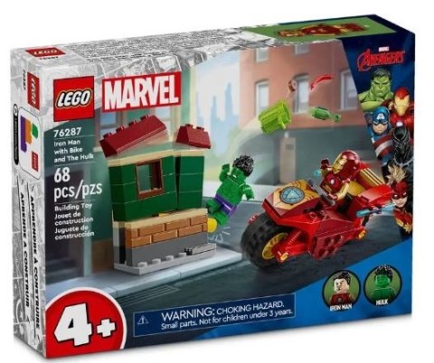 Klocki Marvel Super Heroes 76287 Iron Man z motocyklem i Hulk LEGO Klocki Marvel Super Heroes 76287 Iron Man z motocyklem i Hulk LEGO