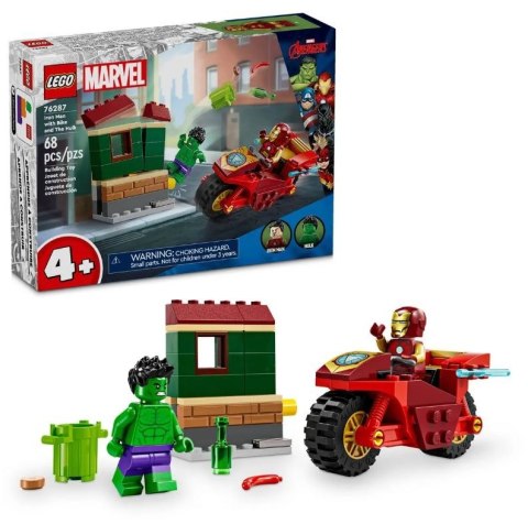 Klocki Marvel Super Heroes 76287 Iron Man z motocyklem i Hulk LEGO Klocki Marvel Super Heroes 76287 Iron Man z motocyklem i Hulk LEGO