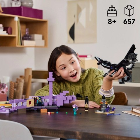 Klocki Minecraft 21264 Smok Kresu i statek Kresu LEGO Klocki Minecraft 21264 Smok Kresu i statek Kresu LEGO