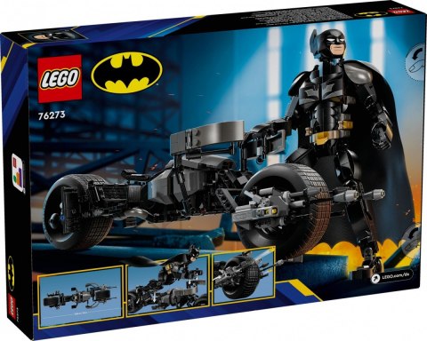 Klocki Super Heroes 76273 Figurka Batmana do zbudowania i batcykl LEGO Klocki Super Heroes 76273 Figurka Batmana do zbudowania i batcykl LEGO