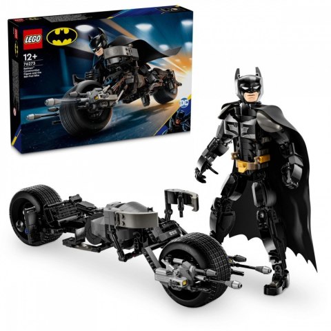 Klocki Super Heroes 76273 Figurka Batmana do zbudowania i batcykl LEGO Klocki Super Heroes 76273 Figurka Batmana do zbudowania i batcykl LEGO