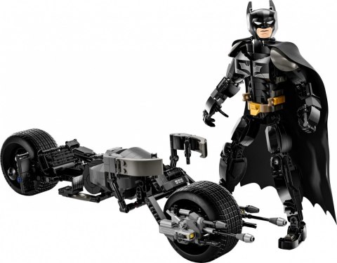Klocki Super Heroes 76273 Figurka Batmana do zbudowania i batcykl LEGO Klocki Super Heroes 76273 Figurka Batmana do zbudowania i batcykl LEGO