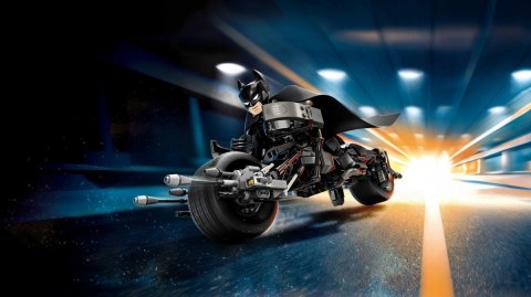 Klocki Super Heroes 76273 Figurka Batmana do zbudowania i batcykl LEGO Klocki Super Heroes 76273 Figurka Batmana do zbudowania i batcykl LEGO