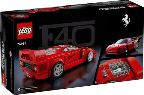 Klocki Speed Champions 76934 Supersamochód Ferrari F40 LEGO Klocki Speed Champions 76934 Supersamochód Ferrari F40 LEGO