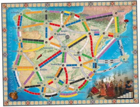 Gra Wsiąść do Pociągu: Kolekcja Map 8 - Półwysep Iberyjski i Korea Południowa Rebel Gra Wsiąść do Pociągu: Kolekcja Map 8 - Półwysep Iberyjski i Korea Południowa Rebel