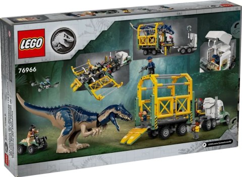 Klocki Jurassic World 76966 Dinomisje: ciężarówka do transportu allozaura LEGO Klocki Jurassic World 76966 Dinomisje: ciężarówka do transportu allozaura LEGO