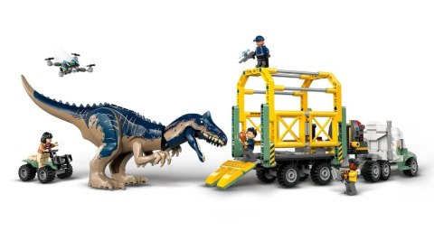Klocki Jurassic World 76966 Dinomisje: ciężarówka do transportu allozaura LEGO Klocki Jurassic World 76966 Dinomisje: ciężarówka do transportu allozaura LEGO