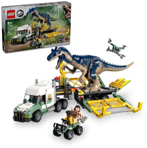 Klocki Jurassic World 76966 Dinomisje: ciężarówka do transportu allozaura LEGO Klocki Jurassic World 76966 Dinomisje: ciężarówka do transportu allozaura LEGO