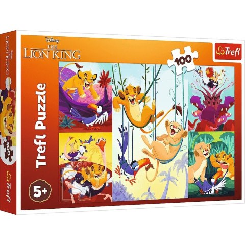 Puzzle 100 elementów Dzielny Król Lew Trefl Puzzle 100 elementów Dzielny Król Lew Trefl