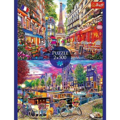 Puzzle 2x500 elementów Europejskie stolice Trefl Puzzle 2x500 elementów Europejskie stolice Trefl