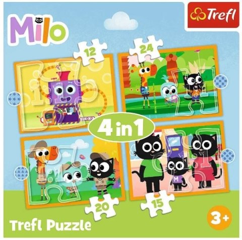Puzzle 4w1 Poznaj Milo i jego przyjaciół Trefl Puzzle 4w1 Poznaj Milo i jego przyjaciół Trefl