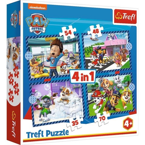 Puzzle 4w1 Psie sprawy Psi Patrol Paw Patrol Trefl Puzzle 4w1 Psie sprawy Psi Patrol Paw Patrol Trefl