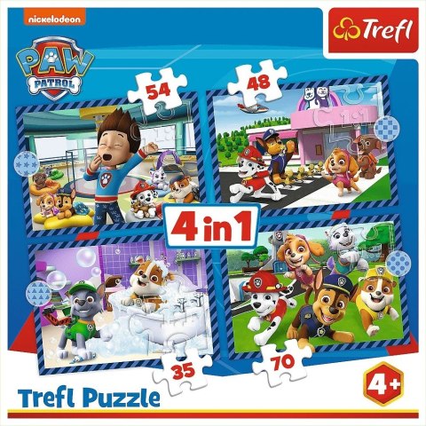 Puzzle 4w1 Psie sprawy Psi Patrol Paw Patrol Trefl Puzzle 4w1 Psie sprawy Psi Patrol Paw Patrol Trefl