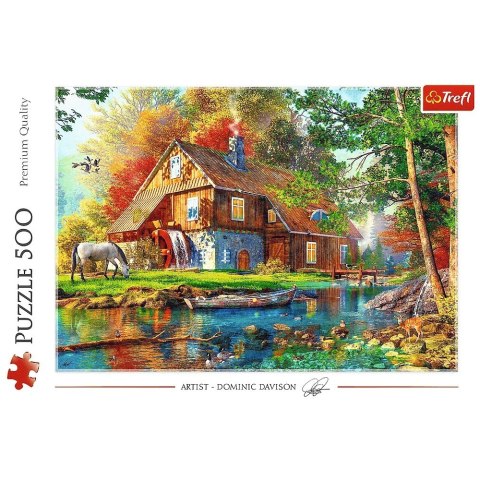 Puzzle 500 elementów Chatka nad rzeką Trefl Puzzle 500 elementów Chatka nad rzeką Trefl