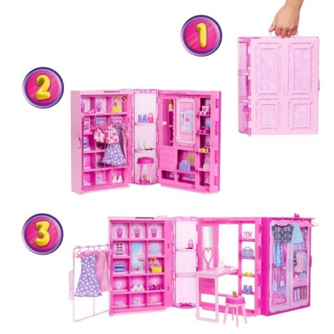 Szafa Marzeń lalki Barbie z ubraniami Mattel Szafa Marzeń lalki Barbie z ubraniami Mattel