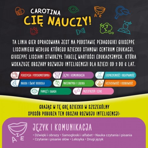 Zestaw Carotina - 10 gier z czytaniem i pisaniem Lisciani Zestaw Carotina - 10 gier z czytaniem i pisaniem Lisciani