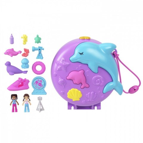 Zestaw figurek Polly Pocket Akwarium Delfina Zestaw kompaktowy Mattel Zestaw figurek Polly Pocket Akwarium Delfina Zestaw kompaktowy Mattel