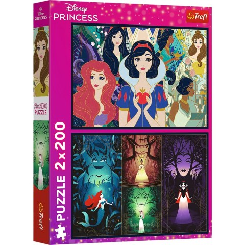 Puzzle 2x200 elementów Czarujące Księżniczki Disney Princess Trefl Puzzle 2x200 elementów Czarujące Księżniczki Disney Princess Trefl