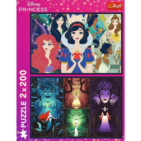 Puzzle 2x200 elementów Czarujące Księżniczki Disney Princess Trefl Puzzle 2x200 elementów Czarujące Księżniczki Disney Princess Trefl