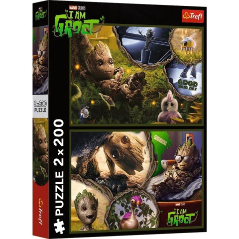 Puzzle 2x200 elementów Ja jestem Groot Guardians Marvel Trefl Puzzle 2x200 elementów Ja jestem Groot Guardians Marvel Trefl