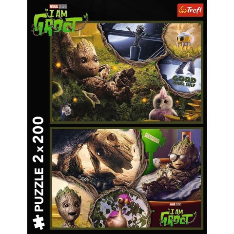 Puzzle 2x200 elementów Ja jestem Groot Guardians Marvel Trefl Puzzle 2x200 elementów Ja jestem Groot Guardians Marvel Trefl
