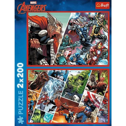 Puzzle 2x200 elementów Obrońcy świata Avengers Marvel Trefl Puzzle 2x200 elementów Obrońcy świata Avengers Marvel Trefl