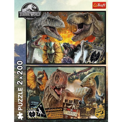 Puzzle 2x200 elementów Prehistoryczny świat Park Jurajski Trefl Puzzle 2x200 elementów Prehistoryczny świat Park Jurajski Trefl