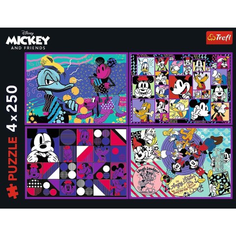 Puzzle 4x250 elementów Myszka Miki Trefl Puzzle 4x250 elementów Myszka Miki Trefl