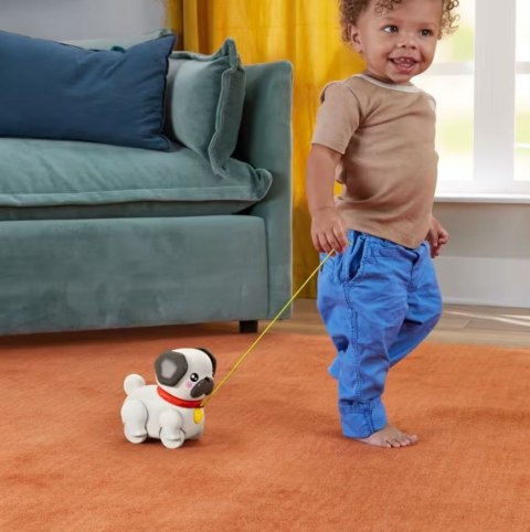 Figurka Pets Spacerowy piesek mopsik Fisher Price Figurka Pets Spacerowy piesek mopsik Fisher Price