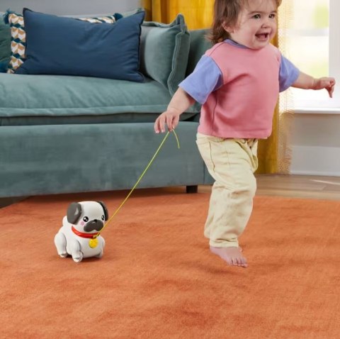 Figurka Pets Spacerowy piesek mopsik Fisher Price Figurka Pets Spacerowy piesek mopsik Fisher Price