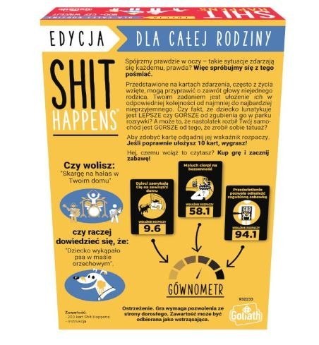Gra Shit Happens Grunt to rodzinka Goliath Gra Shit Happens Grunt to rodzinka Goliath