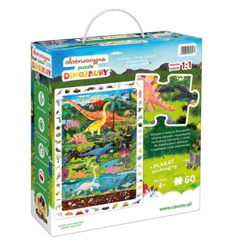 Puzzle obserwacyjne - Dinozaury CzuCzu Puzzle obserwacyjne - Dinozaury CzuCzu